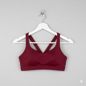 Victoria Sport Crisscross Back Sports Bra Red High Support Size Large